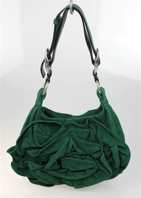 emerald green ysl bag|ysl green suede bag.